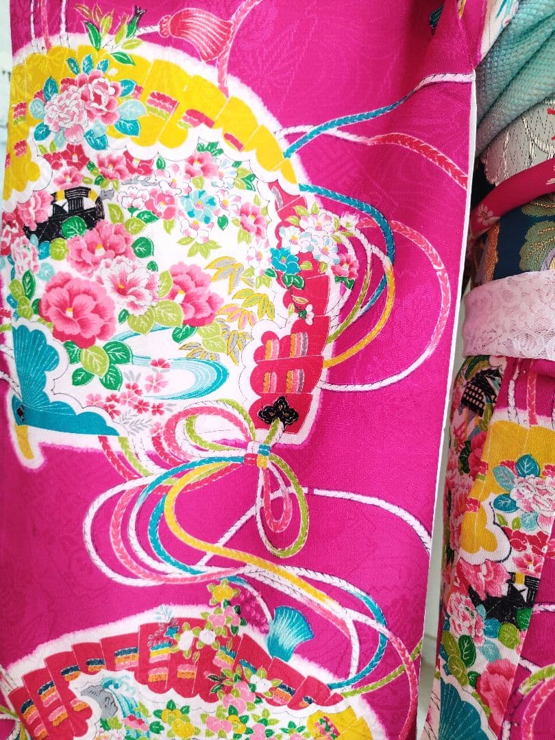 専用です☆ターコイズの着物に作り帯☆