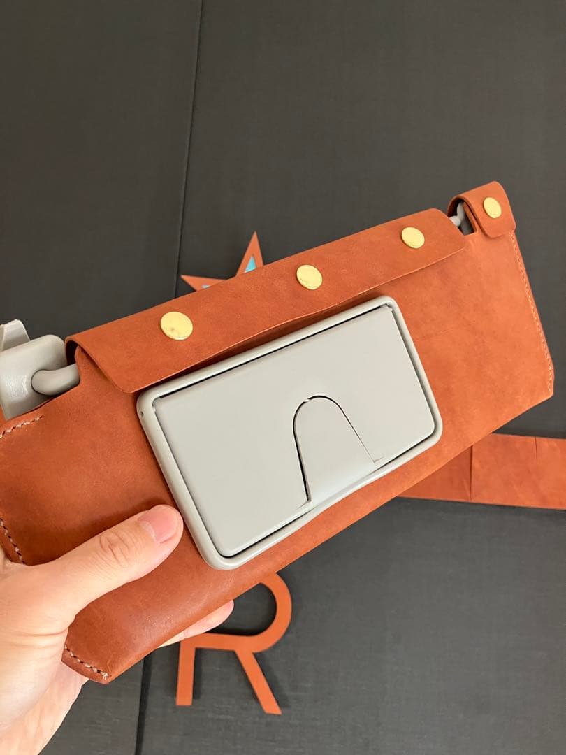 ジムニーJB64/JB74用サンバイザーレザーカバー　茶色牛革