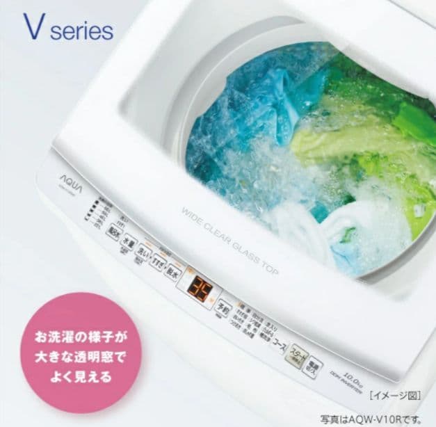 【美品/半額】AQUAインバーター全自動洗濯機/7.0kg/AQW-V7R(W)
