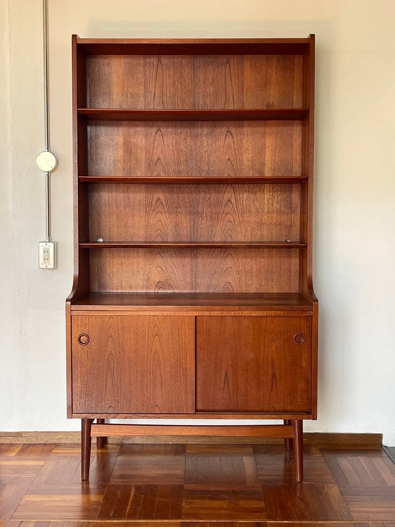 北欧 デンマーク ヴィンテージ チーク オイルフィニッシュ ブックシェルフ