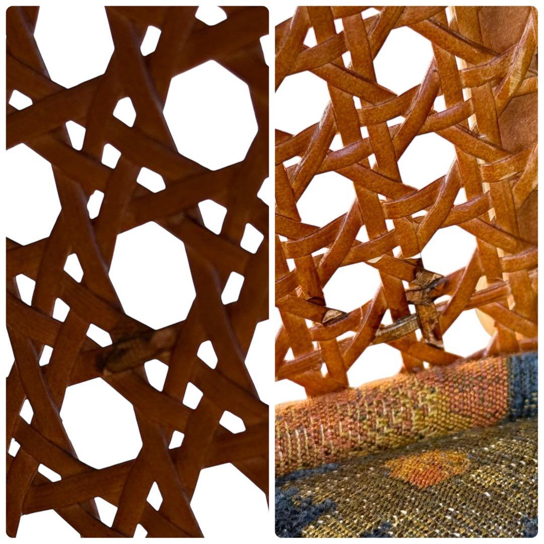 KZ030 【廃盤】三越ブルージュ　カントリーハウス　ラタン　籐　1Pソファ