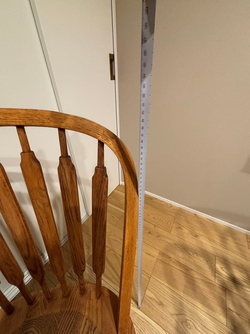 希少　アメリカ製　ダイニングチェア　　アンティーク　剥離　無垢材 レトロ