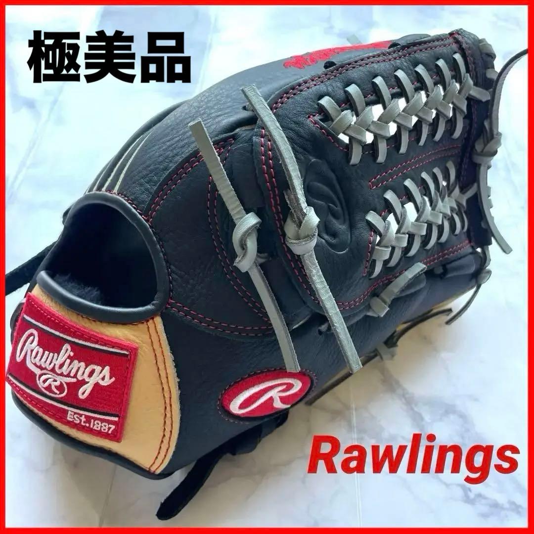 シ*こ様 【未使用級美品】Rawlings 一般軟式用 ブラック×キャメル