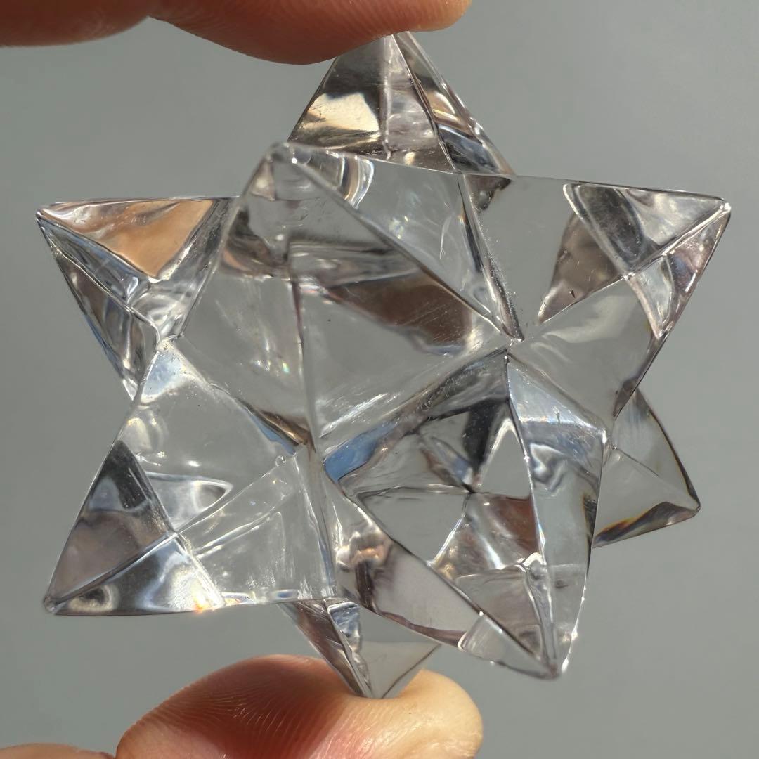 高品質　ヒマラヤ産　六芒星　マルカバスター　アステロイド　透明感　マカバ①