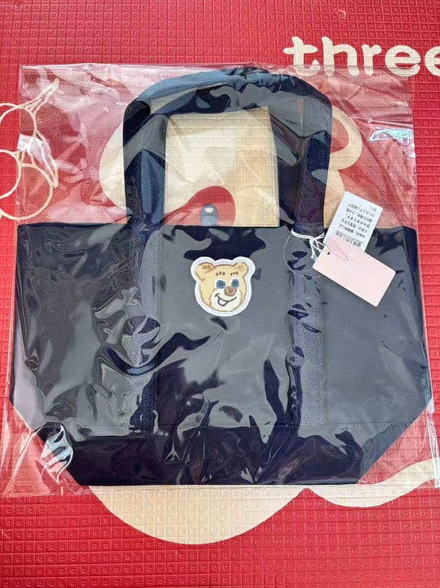 FEILER オールドテディ ワッペントートバッグ ネイビー