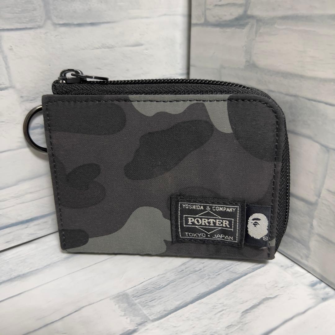 【廃盤・希少】ポーター　エイプ　コラボ　財布　ウォレット　黒　コンパクト