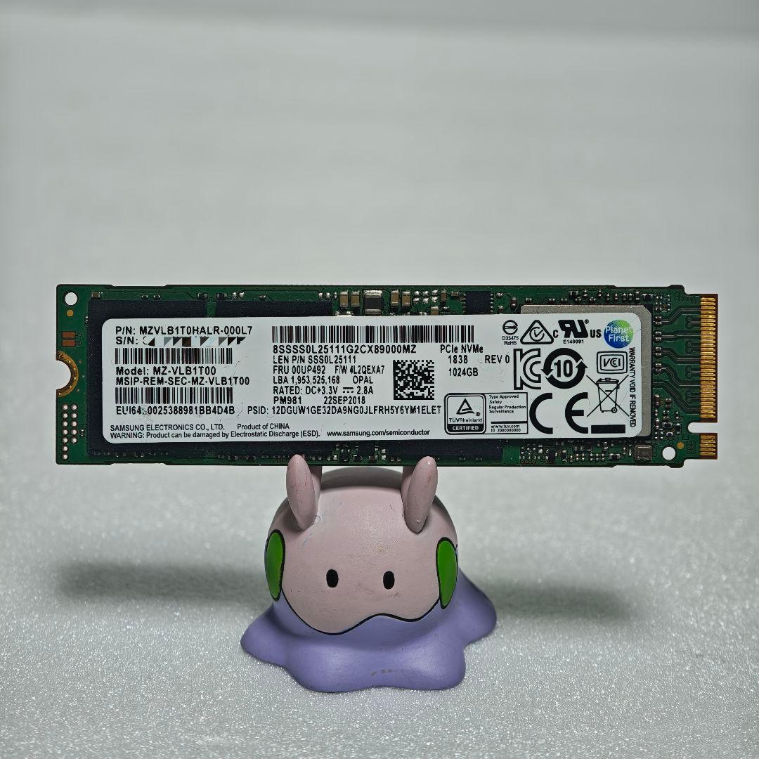 ナ*ト様 SAMSUNG PM981 1TB M.2 SSD MZ-VLB1T0