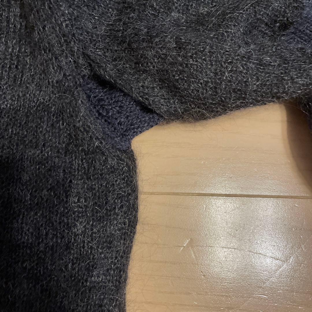 BOTTEGA VENETA 長袖レイヤードニット グレー✖️ネイビー S