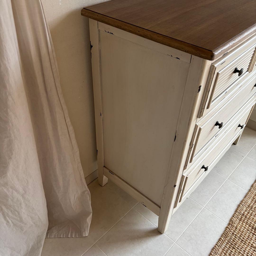 チェスト　シャビーシック　サイドボード　フレンチカントリー　コンソール　白家具