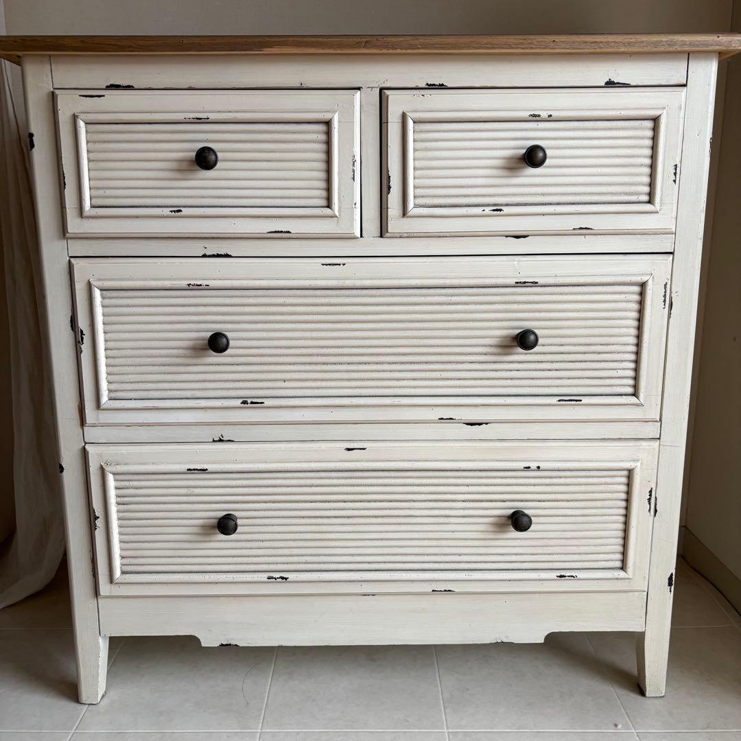 チェスト　シャビーシック　サイドボード　フレンチカントリー　コンソール　白家具