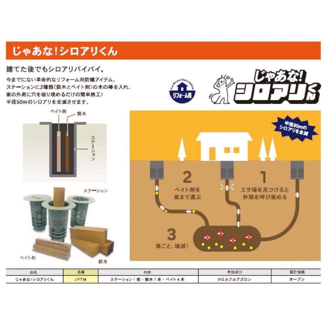 じゃあな シロアリくん　シロアリ駆除 穴を掘り設置するだけのシロアリ駆除剤