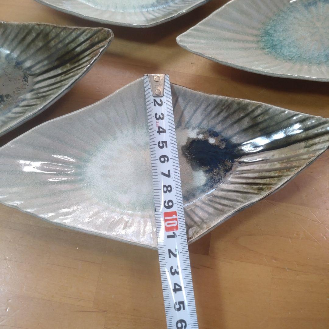 [作家もの] 平岡仁 菱形皿 掛分 4枚セット