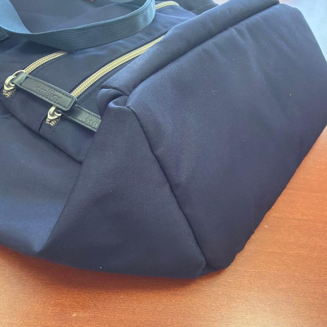 【美品】ファミリア　マザーズバッグ リュック　ポーチ　ネイビー 　2way