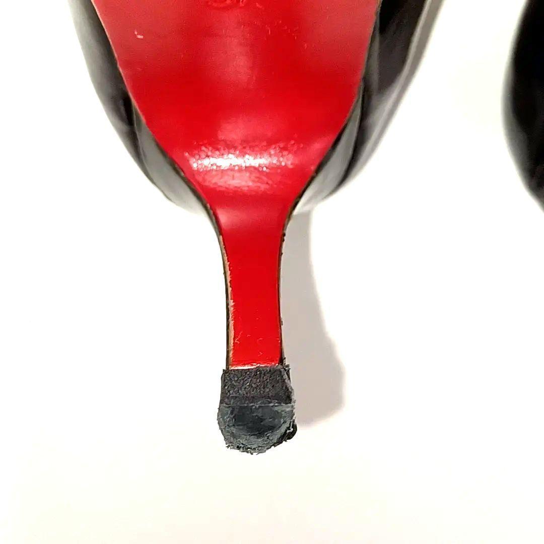 ヒール高8.5cm★ルブタン　レッドソール　ポインテッドトゥ　エナメル　パンプス