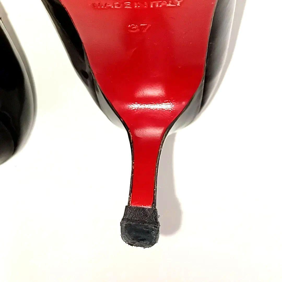 ヒール高8.5cm★ルブタン　レッドソール　ポインテッドトゥ　エナメル　パンプス