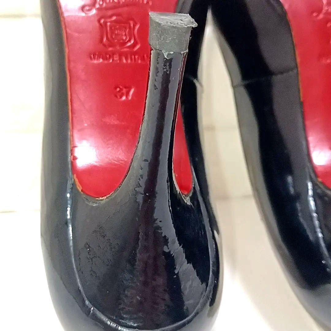 ヒール高8.5cm★ルブタン　レッドソール　ポインテッドトゥ　エナメル　パンプス