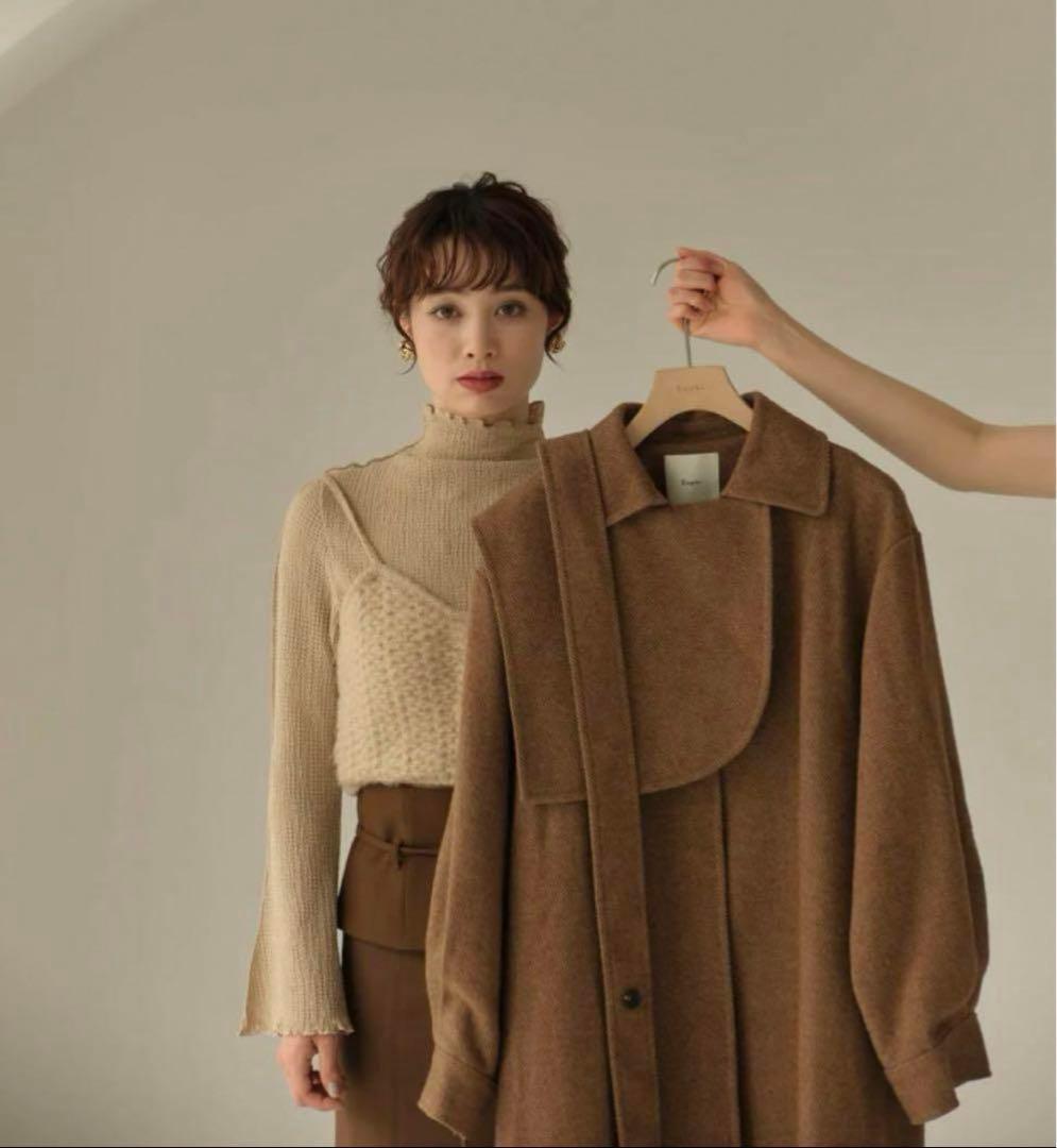 Eaphi エフィ gunpatch waist mark long coat