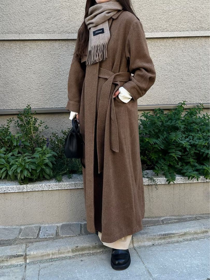 Eaphi エフィ gunpatch waist mark long coat