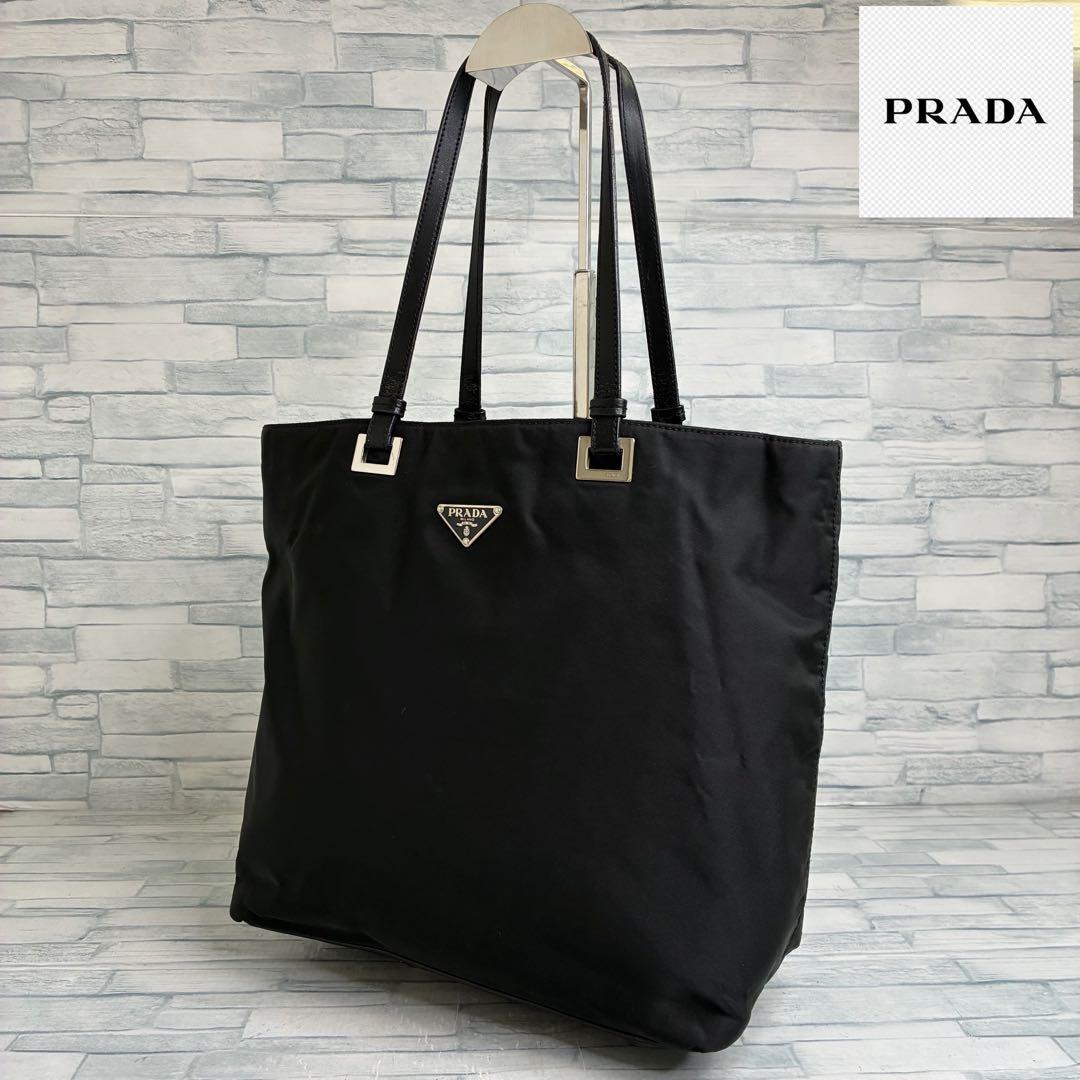 極美品　150 PRADA プラダ　ハンドバッグ　トートバッグ　ブラック　pl8