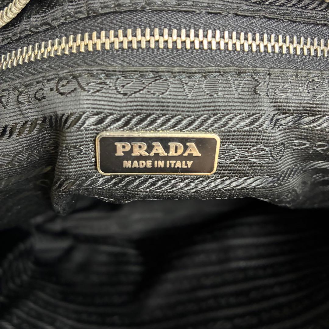 極美品　150 PRADA プラダ　ハンドバッグ　トートバッグ　ブラック　pl8