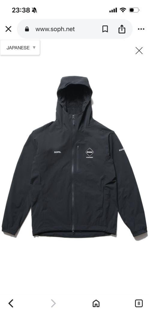 F.C.Real Bristol FCRB AW25ジャケット Sサイズ 黒