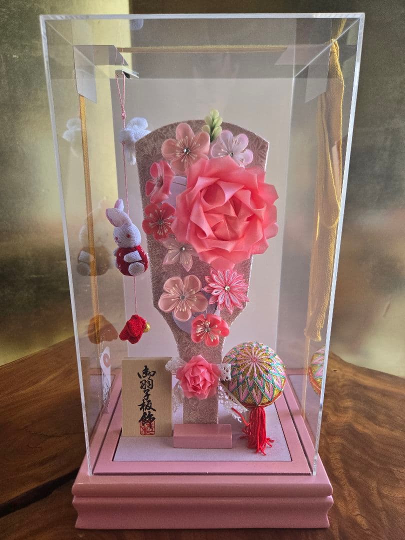 【展示品限り】正月飾り　羽子板　ケース飾り　※閉店セール　H2