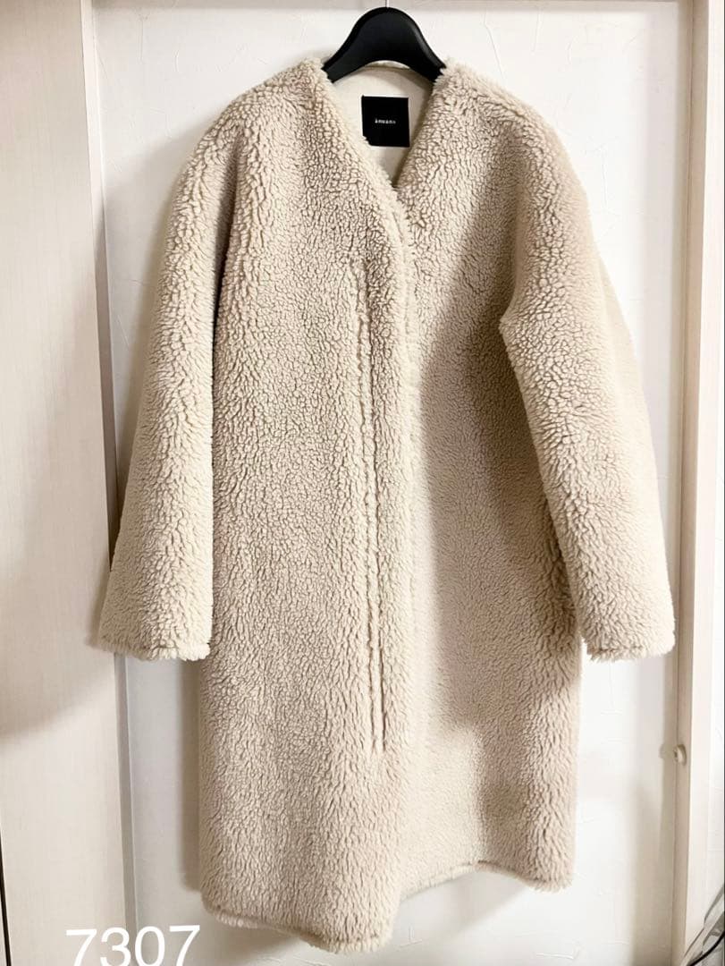 【美品】anuans アニュアンス ボンディングボアコート