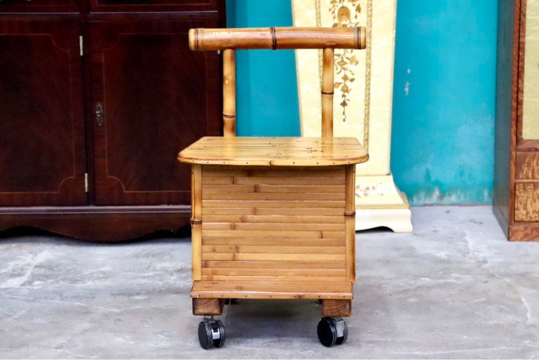 GMIK205○梅里竹芸 Umezato Bamboo Craft 竹家具 キ