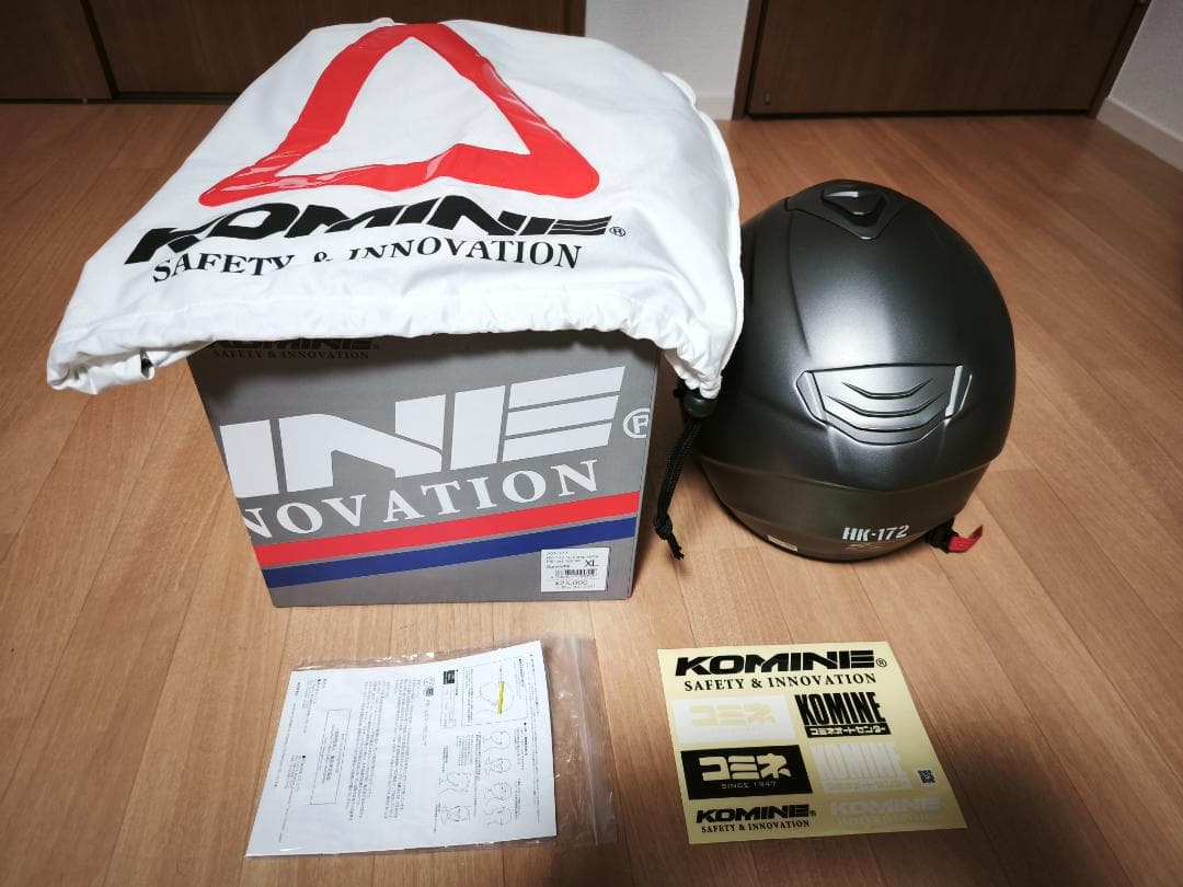 KOMINE HK-172 XL ジェットヘルメット　Gunl　おまけ