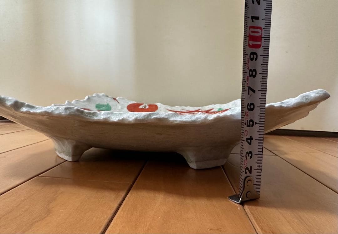 昭和レトロ 足付き 大皿 32cm×28cm×約7cm