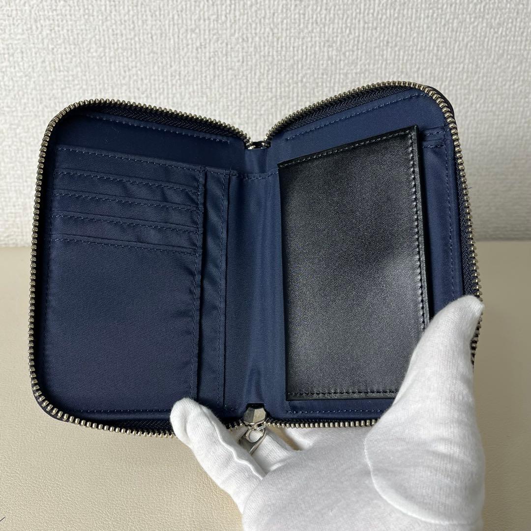未使用級　PORTER 二つ折り財布　ラウンドファスナー　リフト　ネイビー