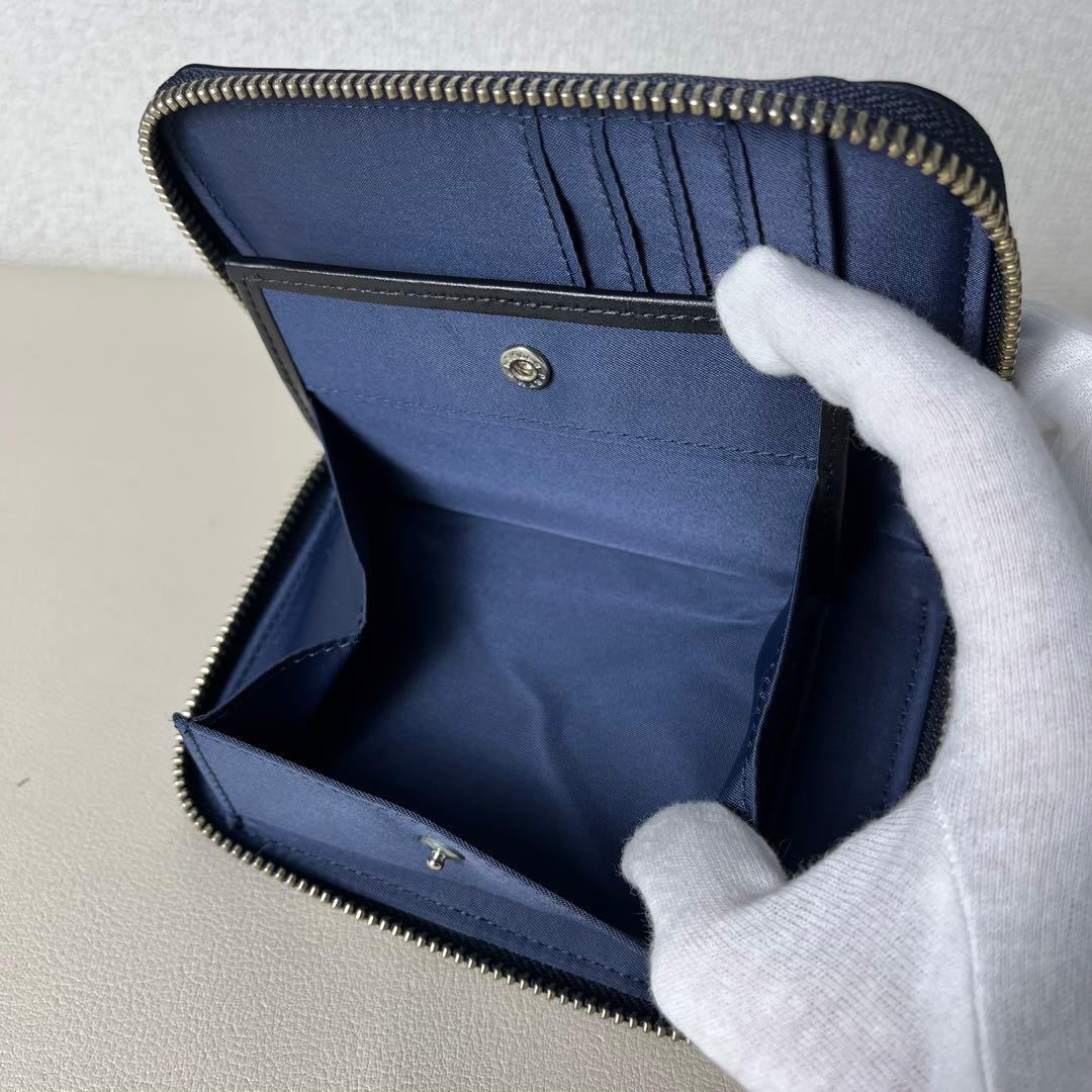 未使用級　PORTER 二つ折り財布　ラウンドファスナー　リフト　ネイビー