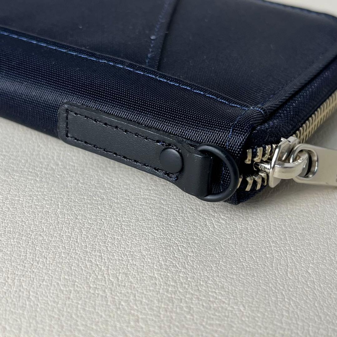 未使用級　PORTER 二つ折り財布　ラウンドファスナー　リフト　ネイビー