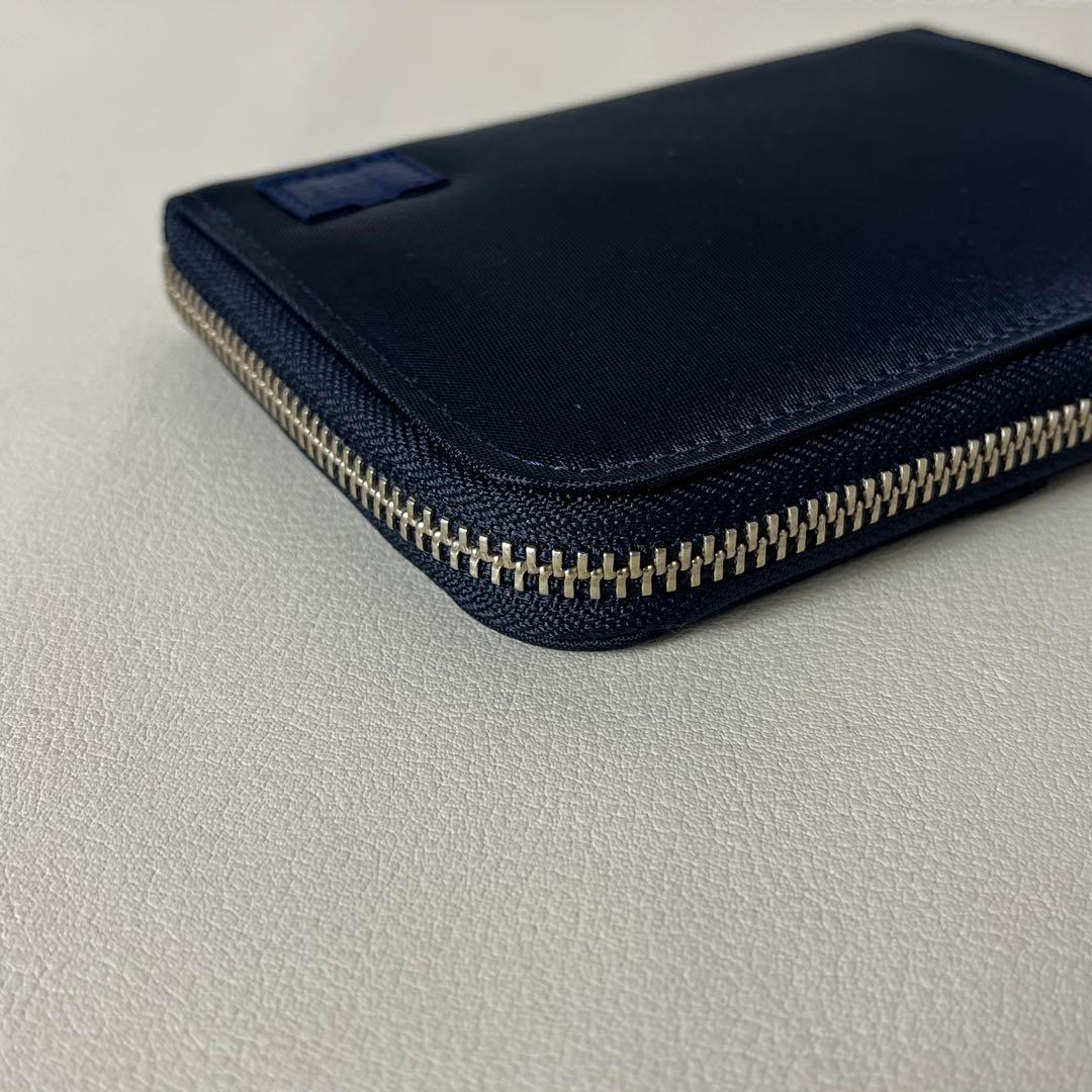 未使用級　PORTER 二つ折り財布　ラウンドファスナー　リフト　ネイビー