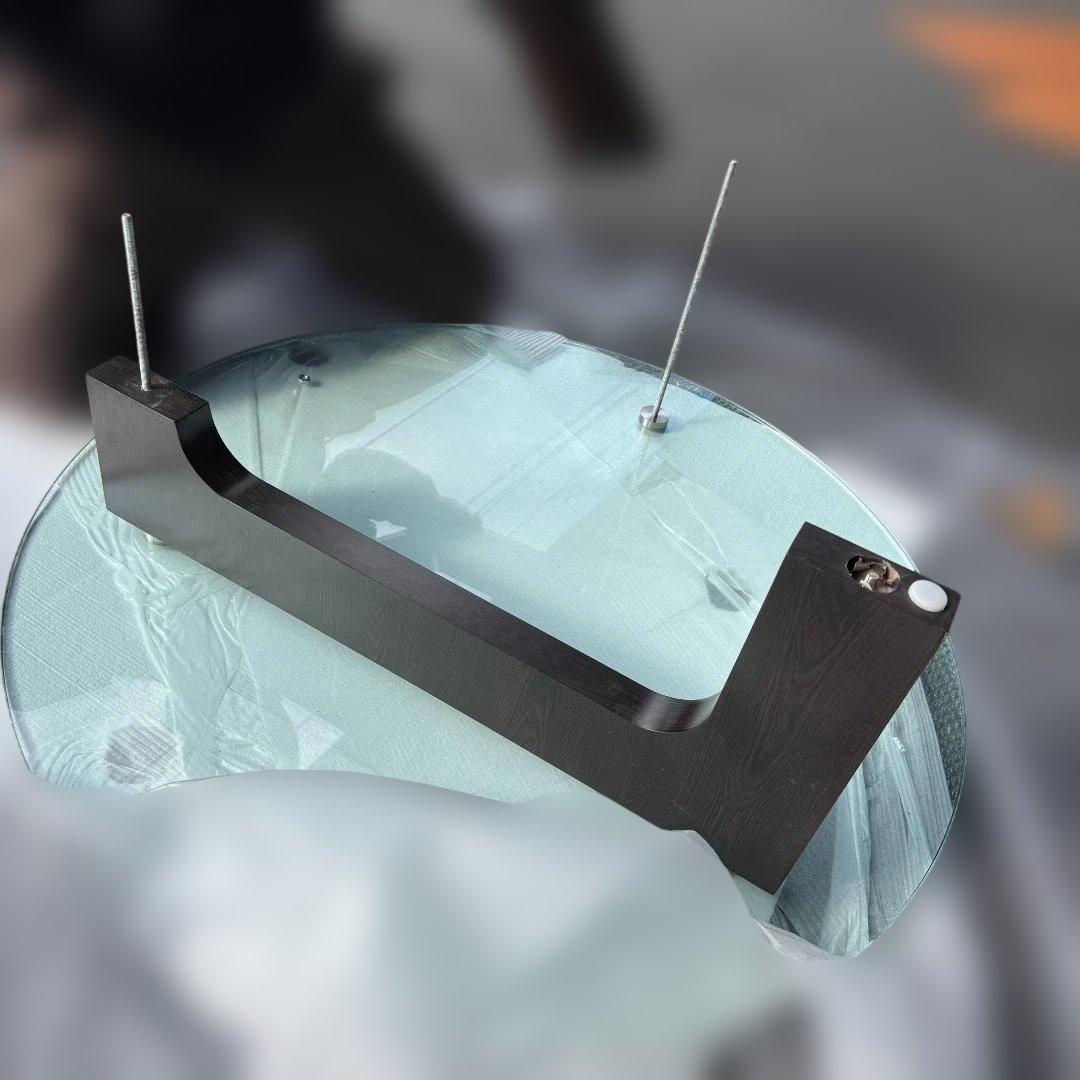 強化ガラス 100㎝ 丸テーブル モダン おしゃれ 組み立て簡単 国産家具