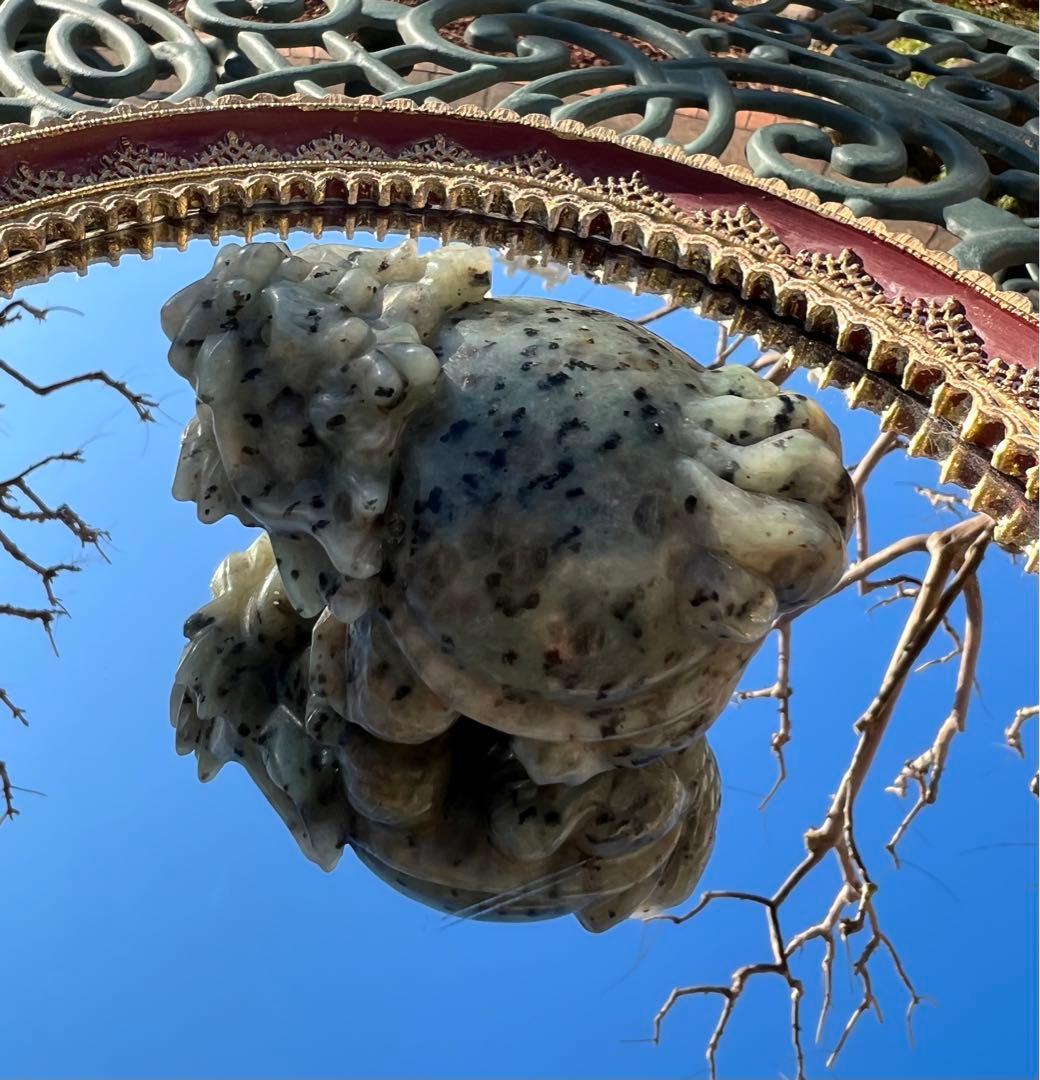 キウイストーン　龍亀　置き物