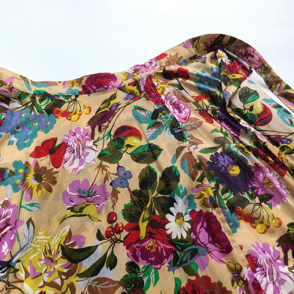 希少☆美品 KENZO 枚数限定販売 フラワー柄巻きスカート