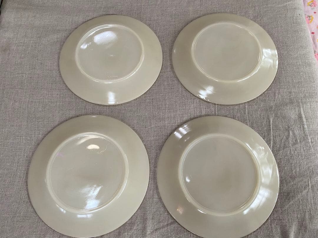 【未使用品】　4枚SET★レア★ ファイヤーキング ディナープレート アイボリー