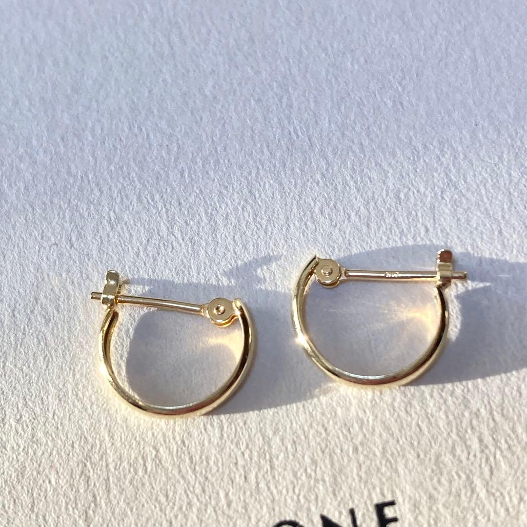 ANEMONE K10 ミニフープピアス イエローゴールド