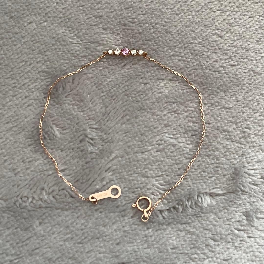 4℃ K10ピンクゴールド ブレスレット【美品】