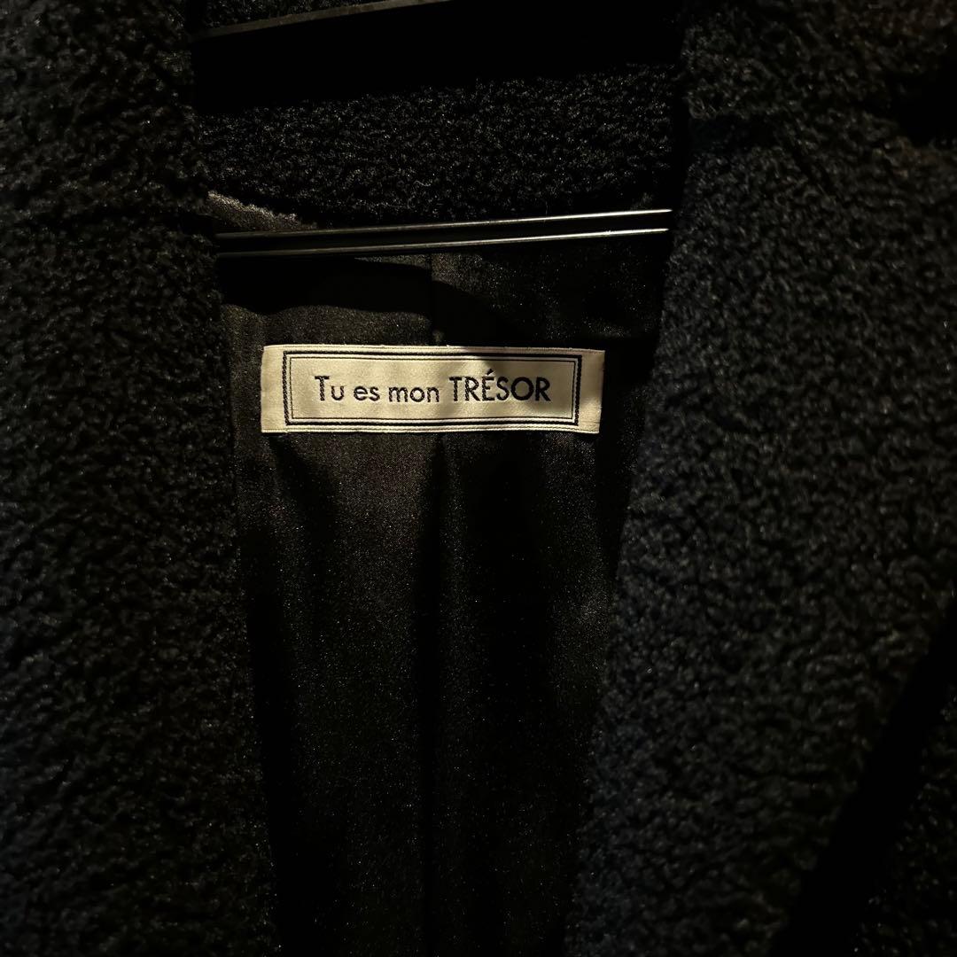 Tu es mon TRÉSOR クマモチーフ ボア コート ロング ベア くま