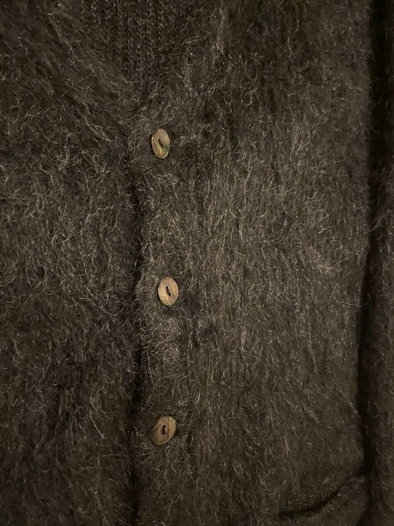 lemontea FRAGILE モヘアカーディガン 黒