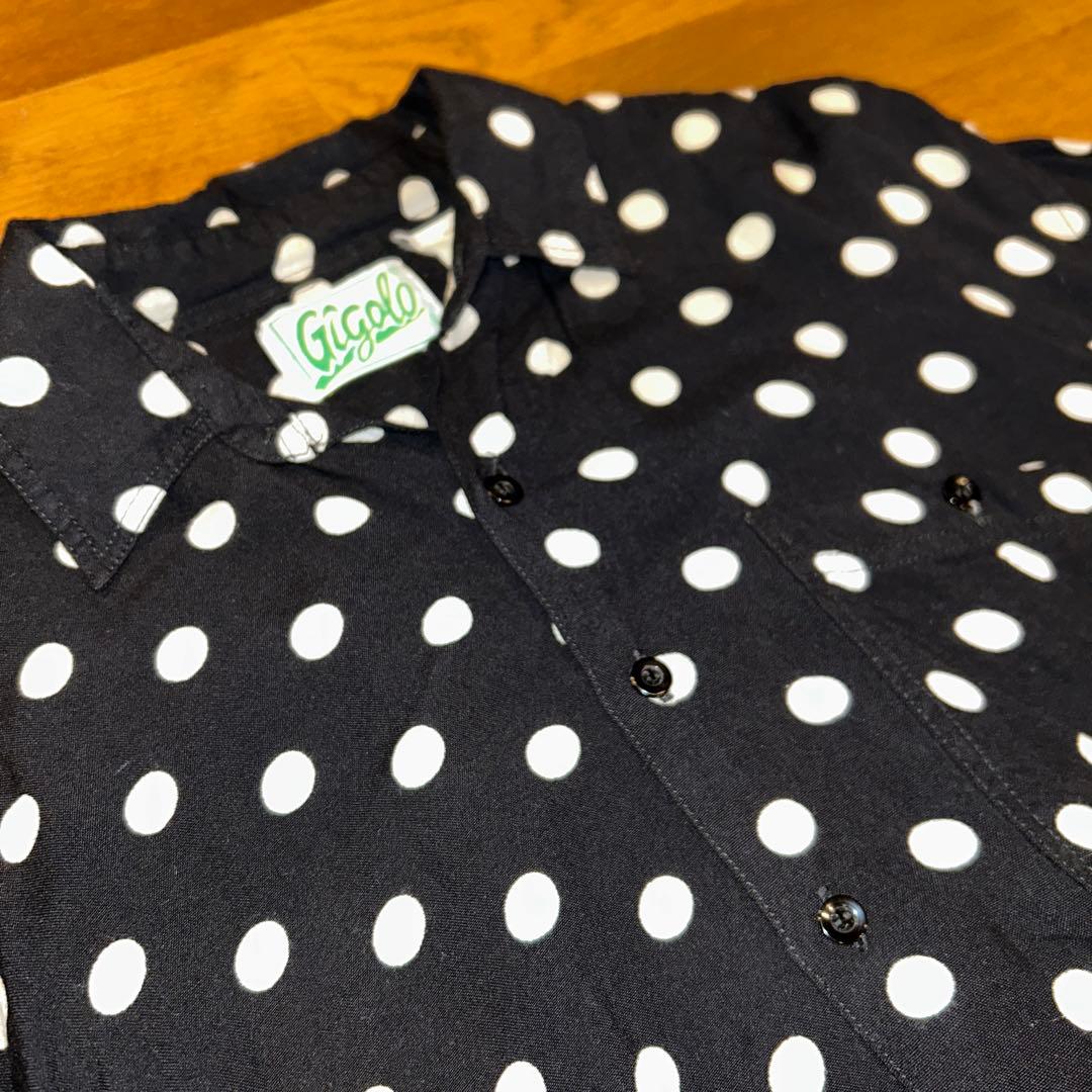 80s Gigalo ポルカドット レーヨンシャツ