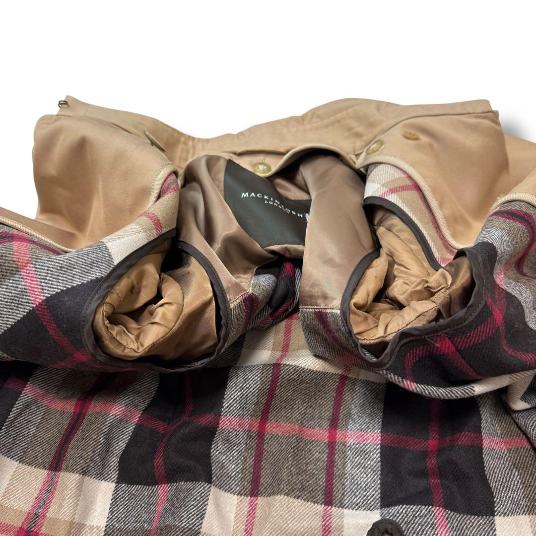 美品 マッキントッシュロンドン 995 トレンチコート チェック ライナー