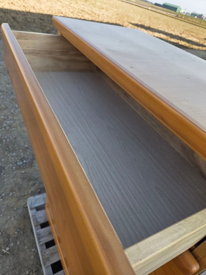 ナチュラルウッド 8段チェスト　北海道道央限定配送or引取