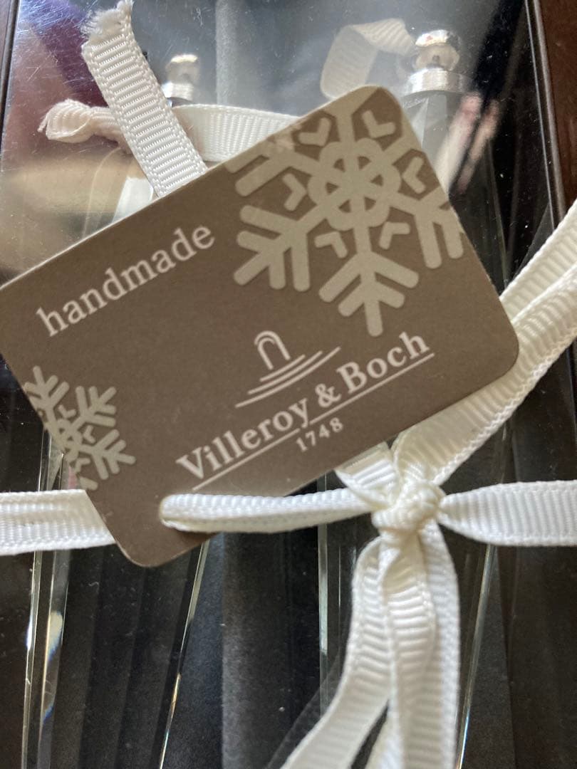 【新品】ビレロイボッホ　クリスタルガラスオーナメント　氷柱　Lサイズ　2本セット