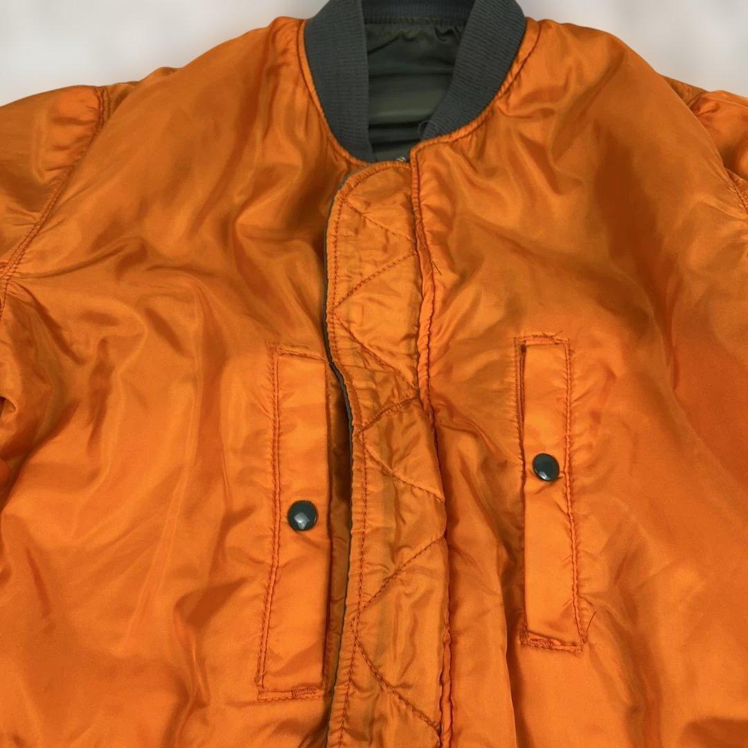 レア 80s USA製 ALPHA MA-1 フライトジャケット 三本線タグ L