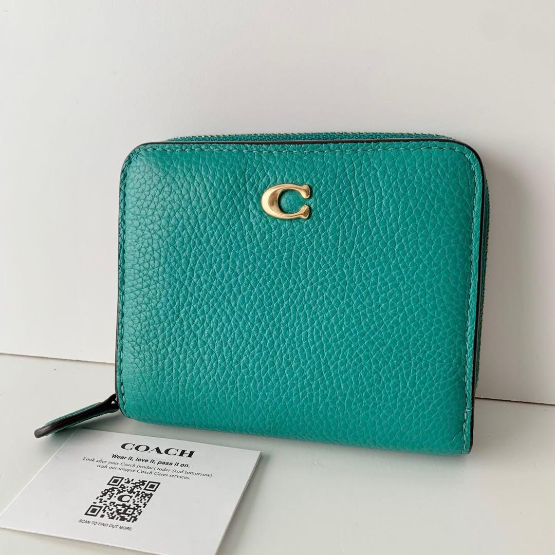 【COACH】コーチ　二つ折り財布　ビルフォールドウォレット　グリーン　緑　新品
