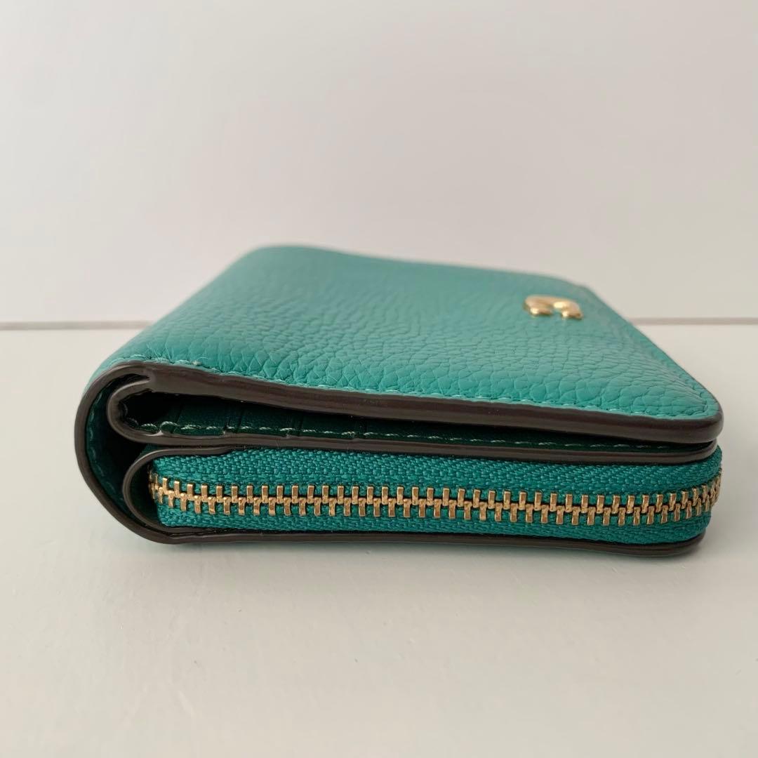【COACH】コーチ　二つ折り財布　ビルフォールドウォレット　グリーン　緑　新品