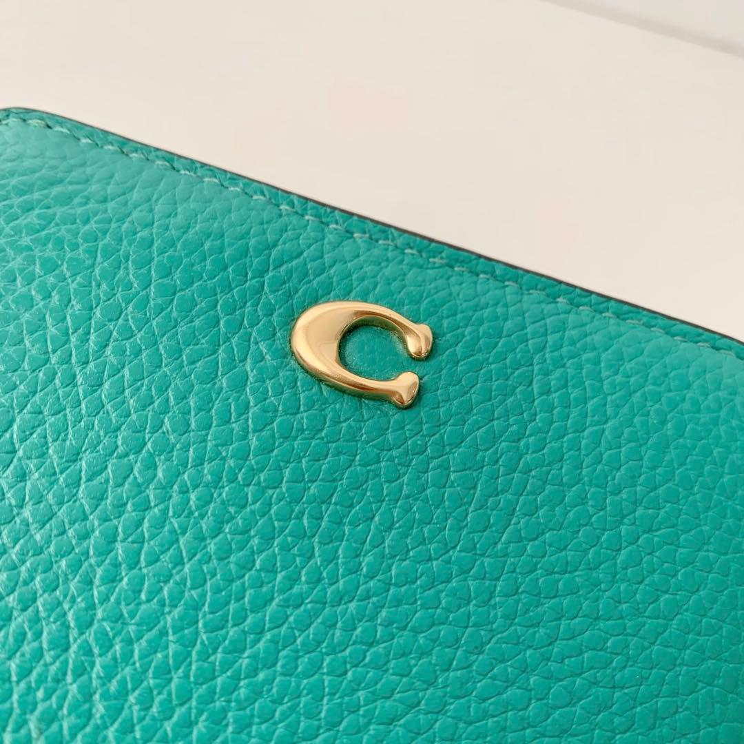 【COACH】コーチ　二つ折り財布　ビルフォールドウォレット　グリーン　緑　新品